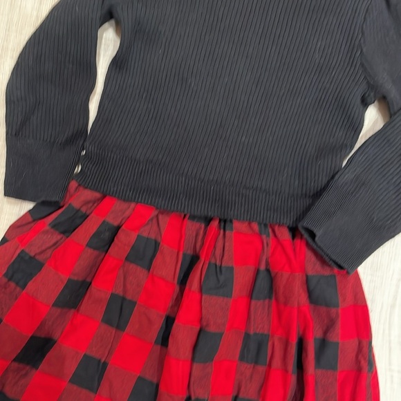GAP 4T Buffalo Plaid Christmas Dress turtleneck sweater - Picture 2 of 7